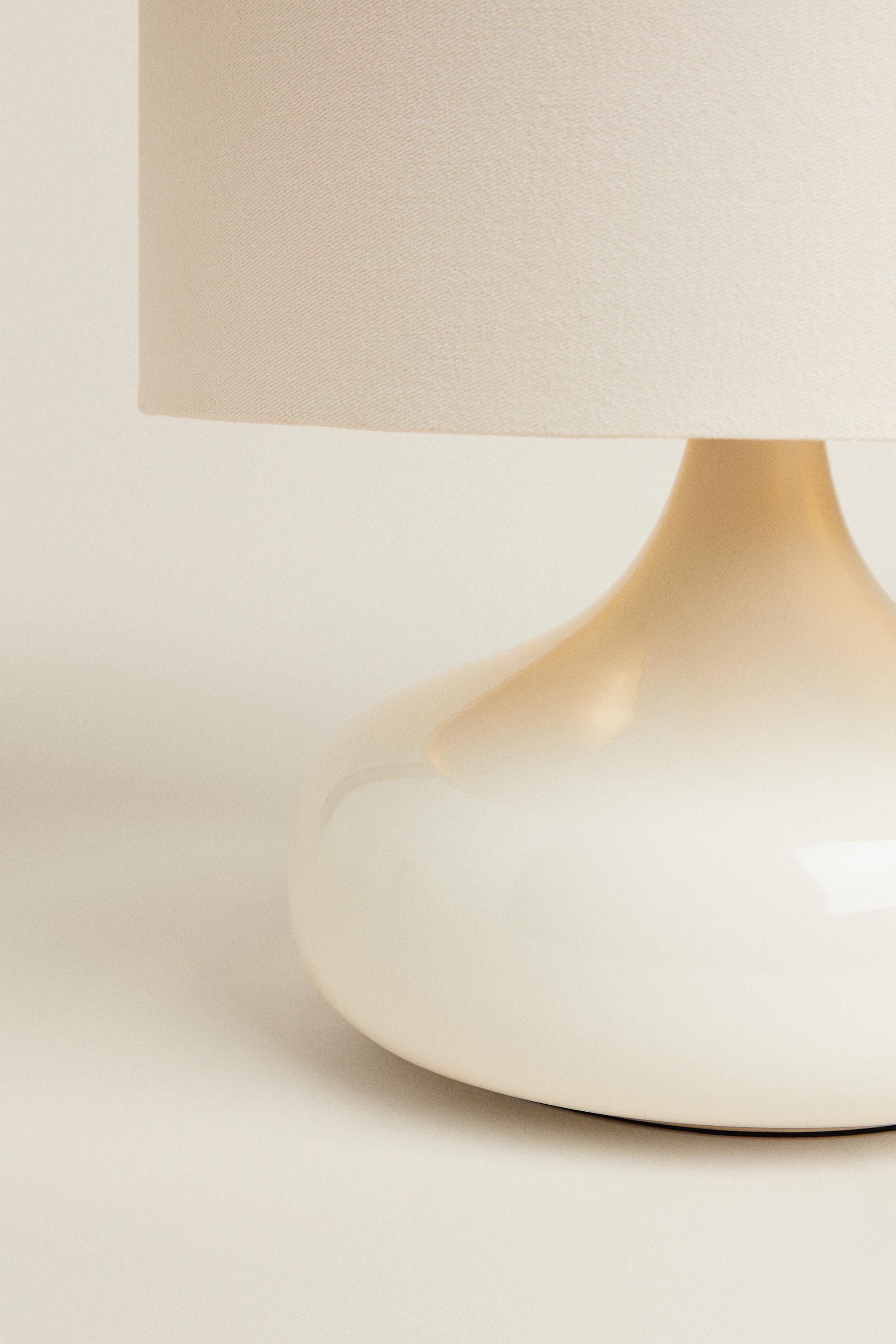 TABLE LAMP WITH CERAMIC BASE - Ecru | ZARA United States