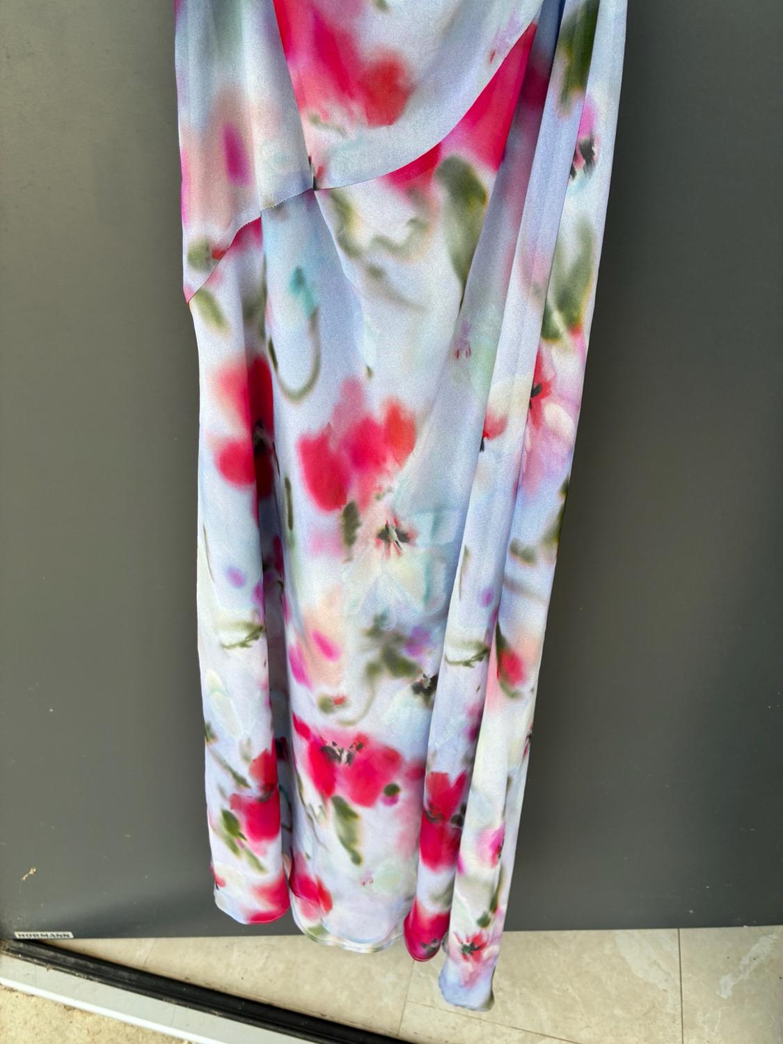 PRINTED HALTER MIDI DRESS - Image 3