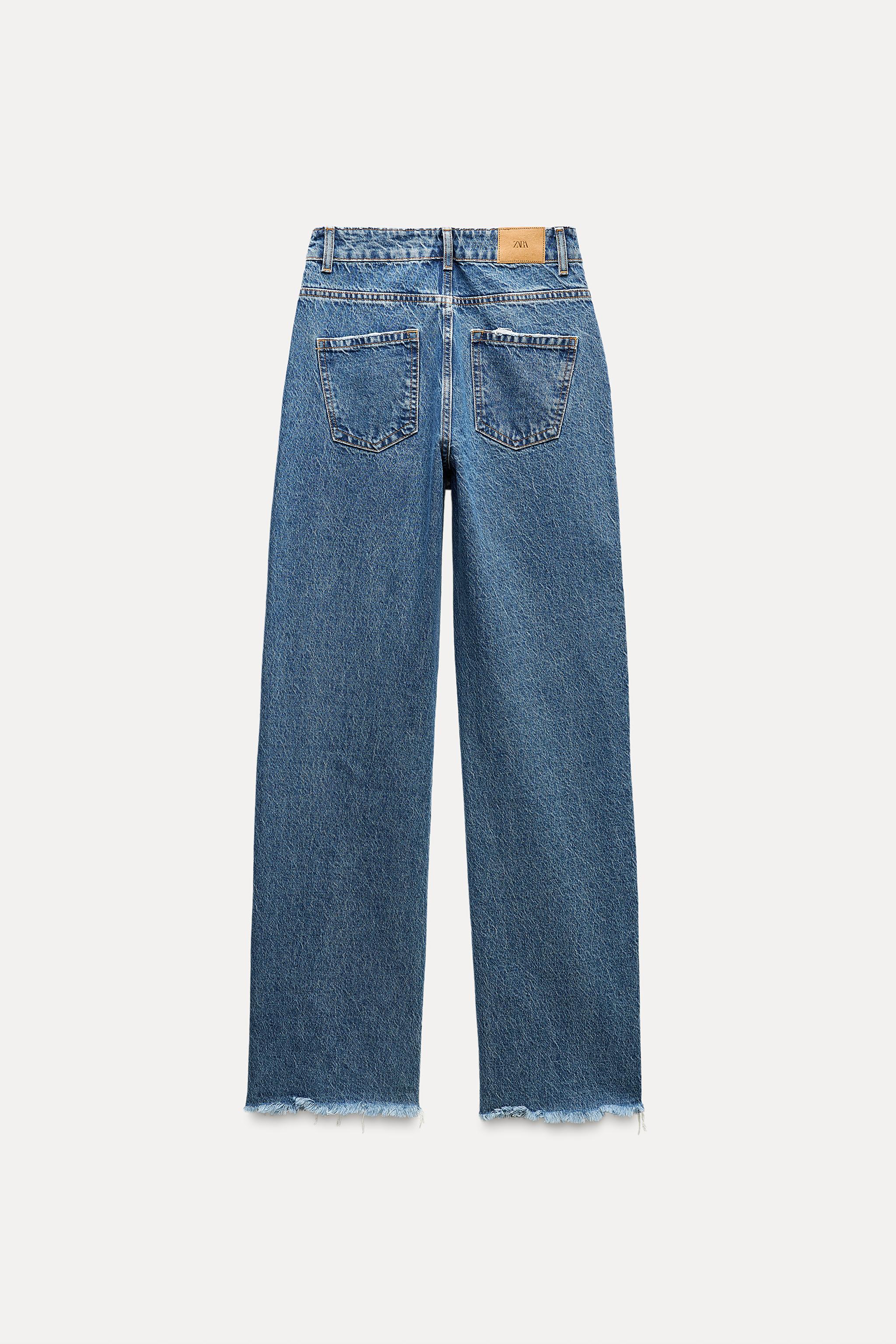 Z1975 MID RISE RIPPED CUT OUT STRAIGHT LEG JEANS