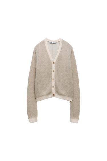COMBINATION KNIT CARDIGAN