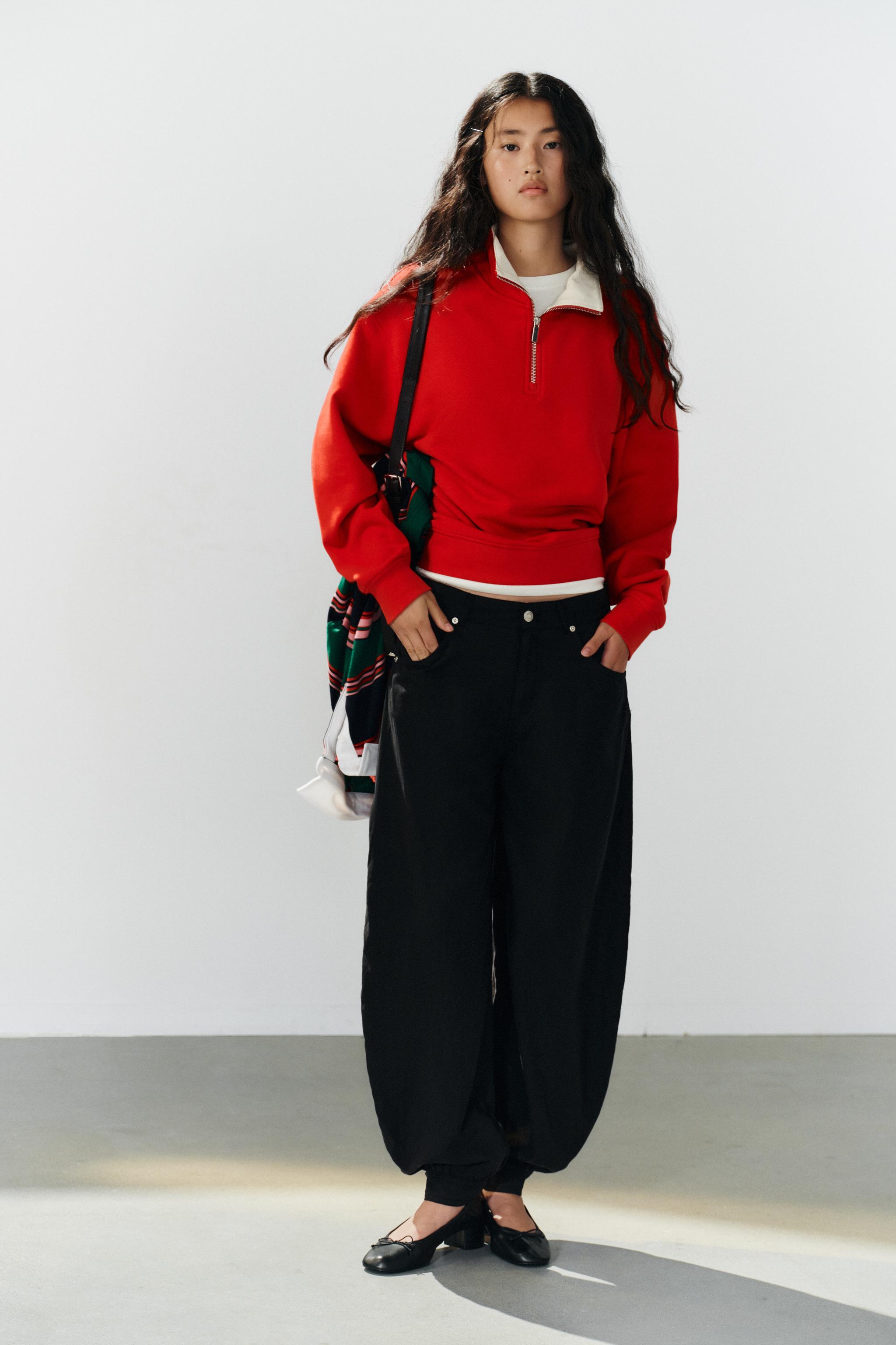 FLOWING BALLOON TROUSERS WITH CUFFS