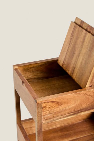STORAGE UNIT WITH WHEELS - Brown by Zara - Image 3