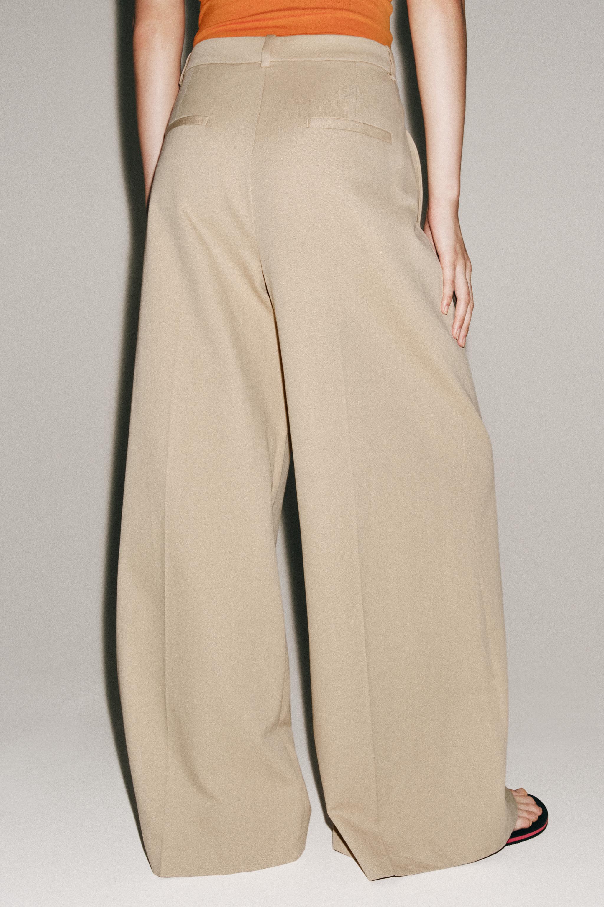 ZW COLLECTION PİLİLİ GENİŞ PAÇA PANTOLON - Görsel 3
