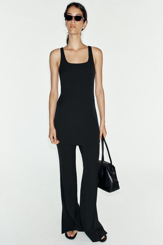 Zara SHORT BACK OPENING DRESS - Black - Image 0