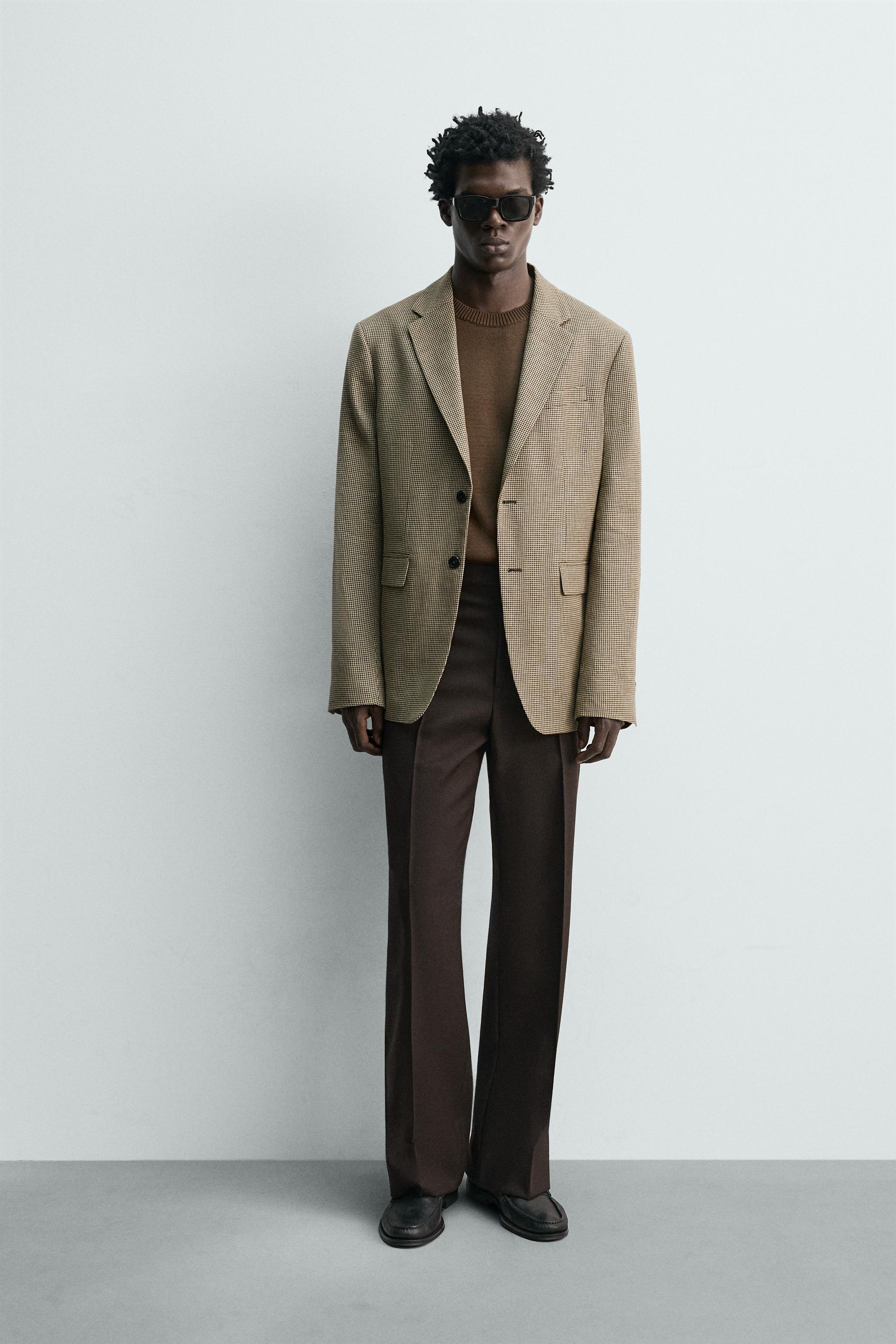VESTE LIN - COTON PIED-DE-POULE