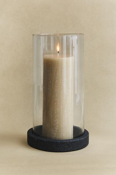 VASO LANTERNA VIDRO - Preto da Zara