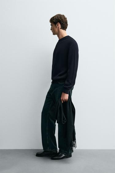 RIBBED TEXTURE SWEATER - Navy blue by Zara - Image 3