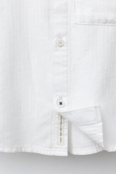 PLAIN SHIRT WITH POCKET - White by Zara - Image 3