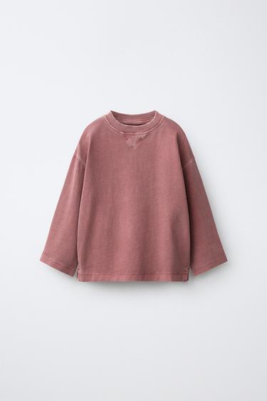 GARMENT DYE T-SHIRT - Light maroon by Zara