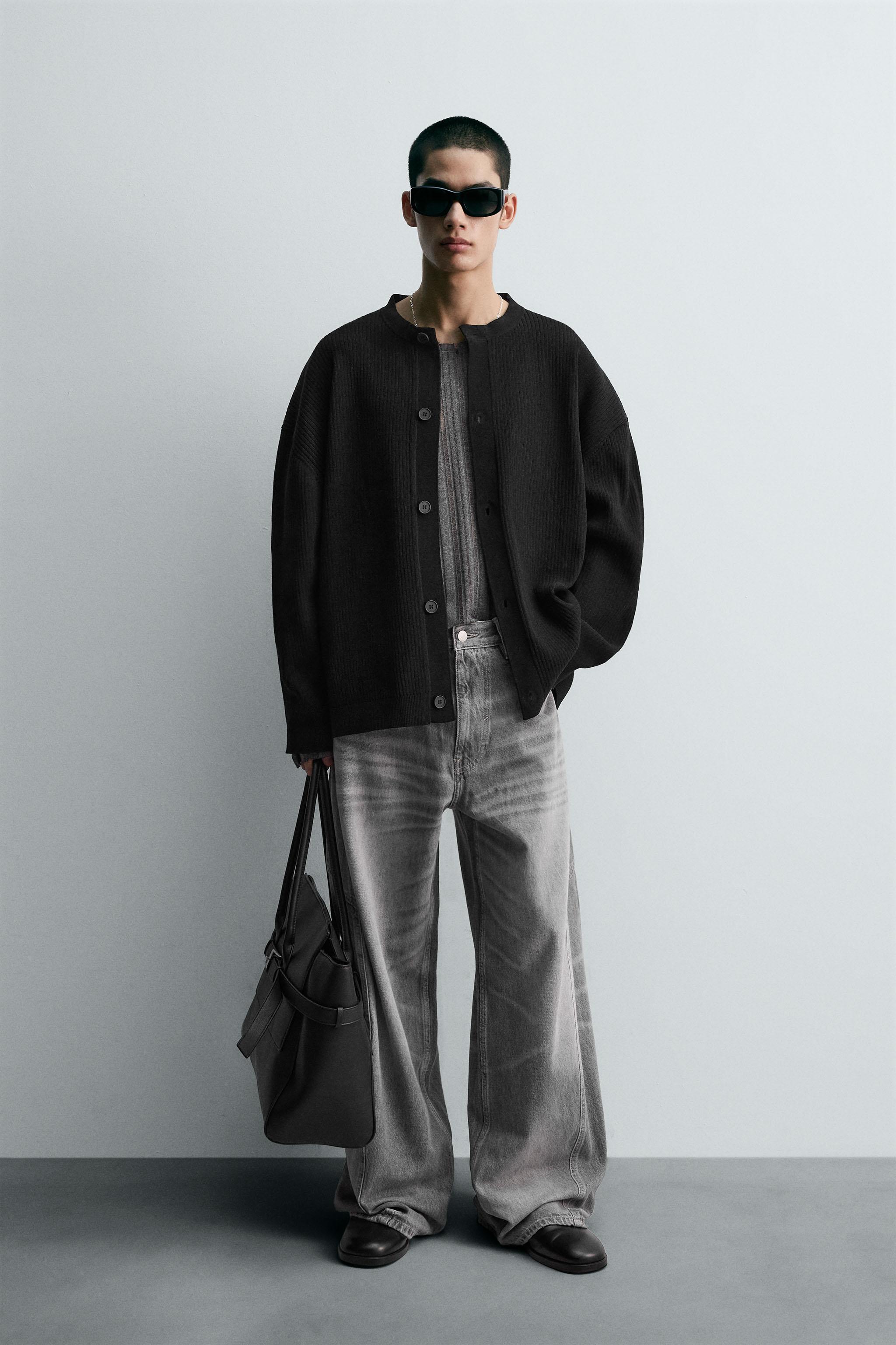 テクスチャー カーディガン - ブラック | ZARA Japan / 日本
