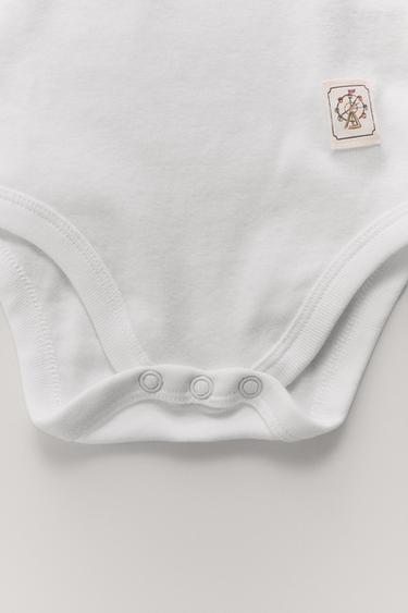 5-PACK OF CIRCUS PRINT BODYSUITS - Ecru by Zara