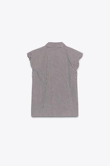 STRIPED SLEEVELESS SHIRT - 178 by Zara - Image 6