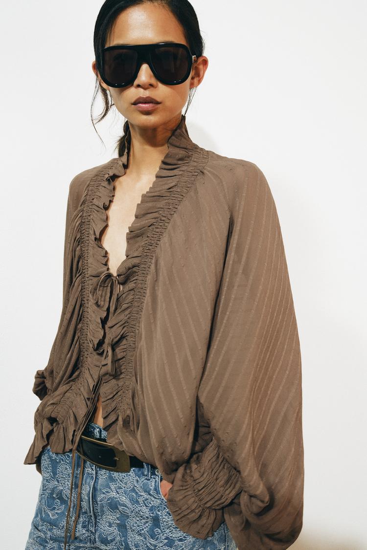 Blusa fruncida de la colección ZW 2