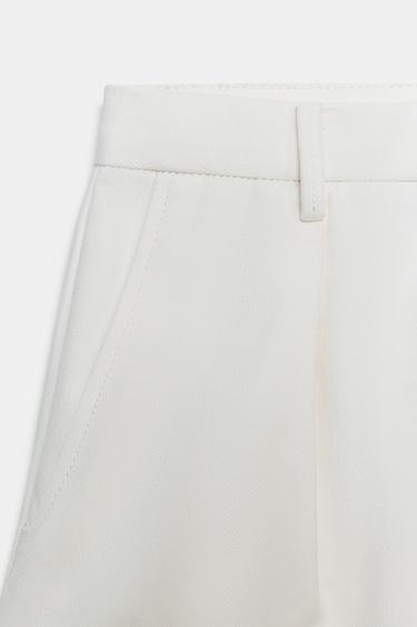 ZW COLLECTION DARTED DENIM SHORTS - White by Zara - Image 5