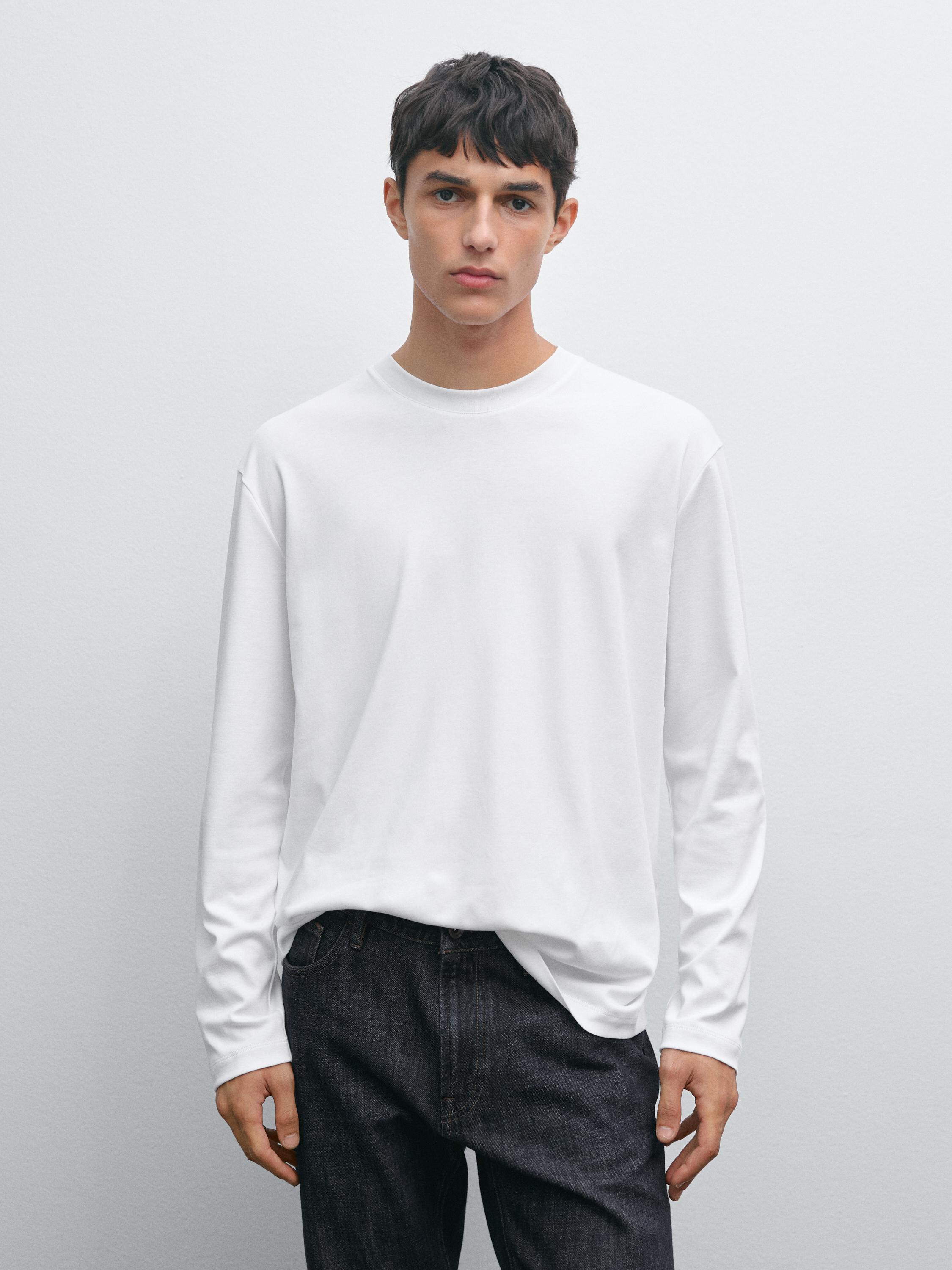 T-shirt manches longues en coton medium weight