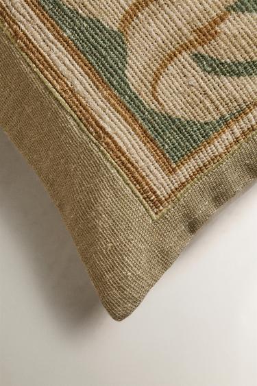 HOUSSE COUSSIN FLEUR - Vert clair de Zara - Image 1