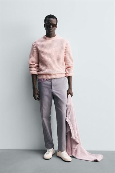 TEXTURED WOOL SWEATER - Pastel pink by Zara - Image 0
