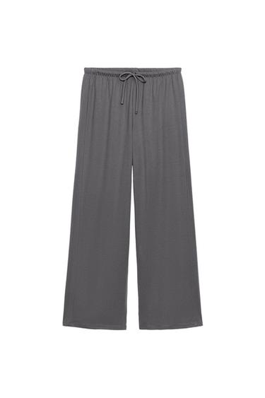 FLOWING DRAWSTRING TROUSERS - Blue grey by Zara