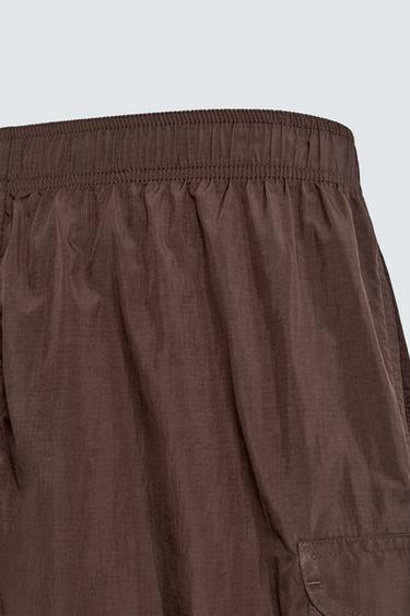 MAILLOT DE BAIN LONG CARGO - Marron foncé de Zara - Image 9