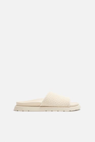 Zara POOL SLIDES - Off White