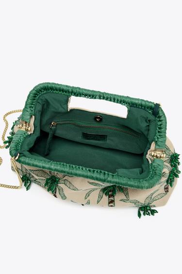 BEADED DETAIL CLUTCH - Ecru by Zara - Image 4