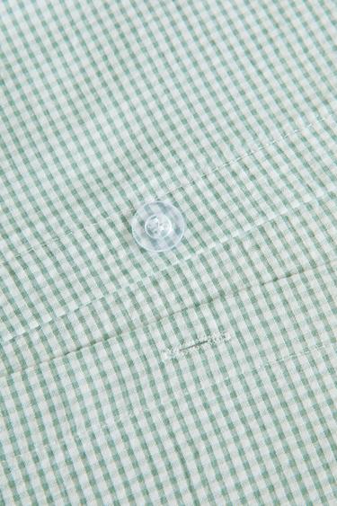 CHECK SEERSUCKER DUVET COVER - Green by Zara - Image 3