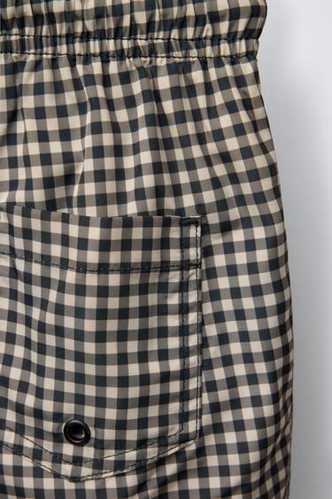 6-14 ANS/ SHORT DE BAIN À CARREAUX VICHY - Noir de Zara - Image 3