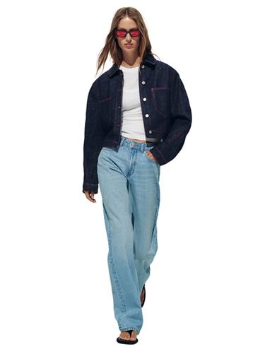 JEAN Z.03 DROIT TAILLE HAUTE COUPE LONGUE - Bleu clair de Zara