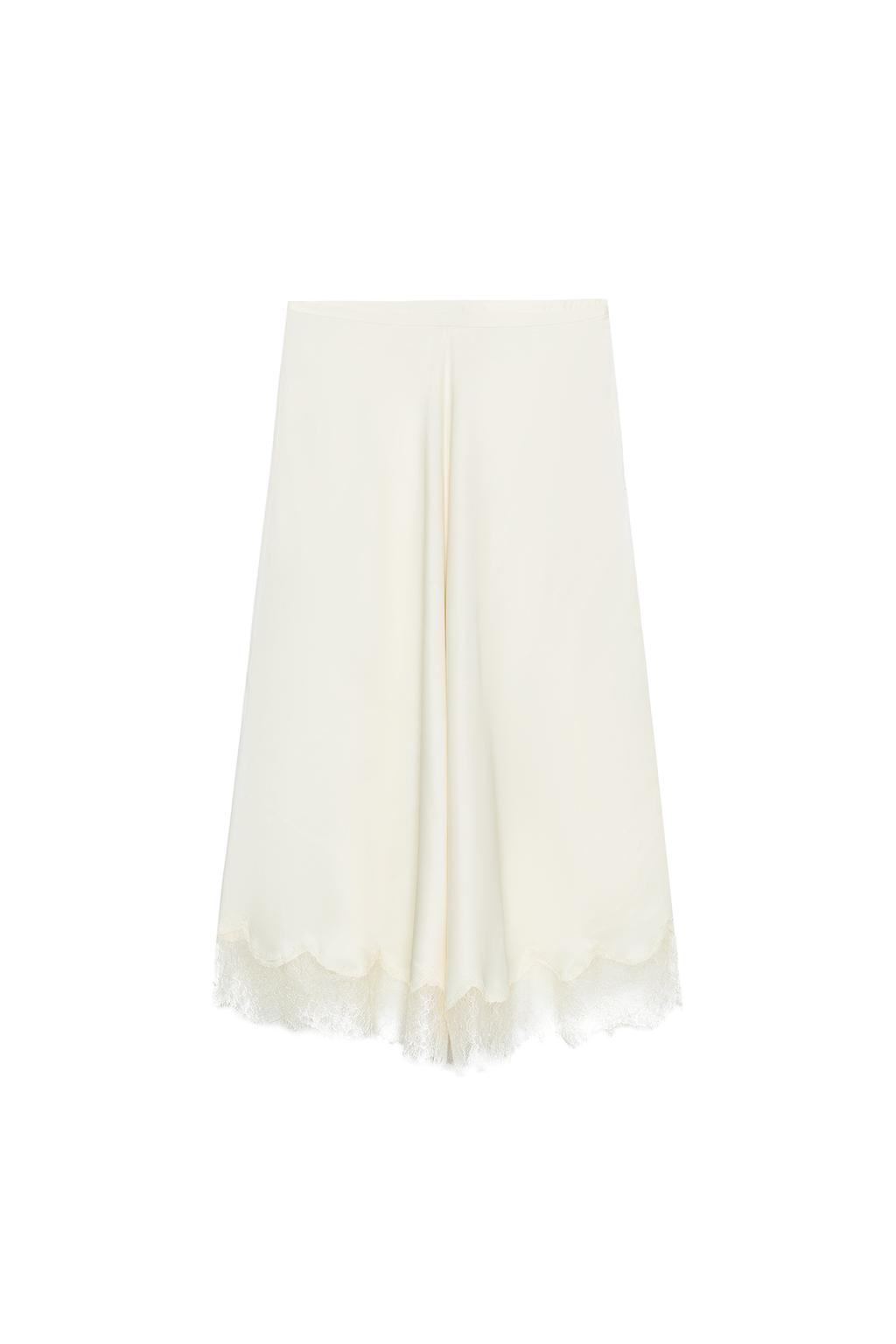 SATIN EFFECT LACE SKIRT ZW COLLECTION - image 3