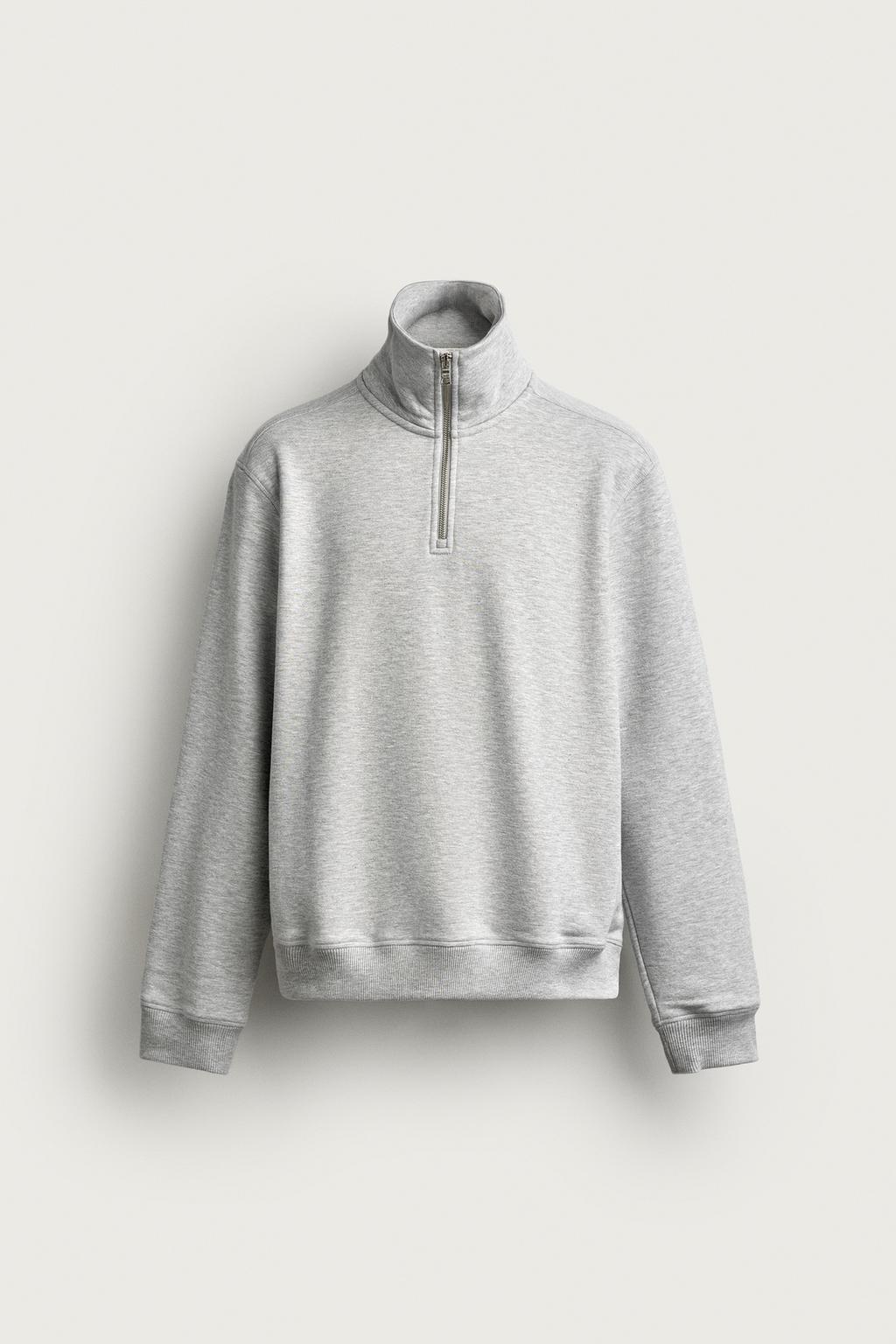 BASIC QUARTER-ZIP SWEATSHIRT