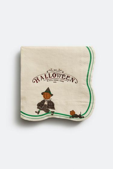 Zara SET OF CHILDREN'S HALLOWEEN PAPER NAPKINS (SET OF 20) - Multicolored