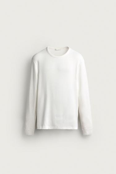 WAFFLE EGITURADUN REGULAR FIT KAMISETA - Zuri hautsia, Zara-rena