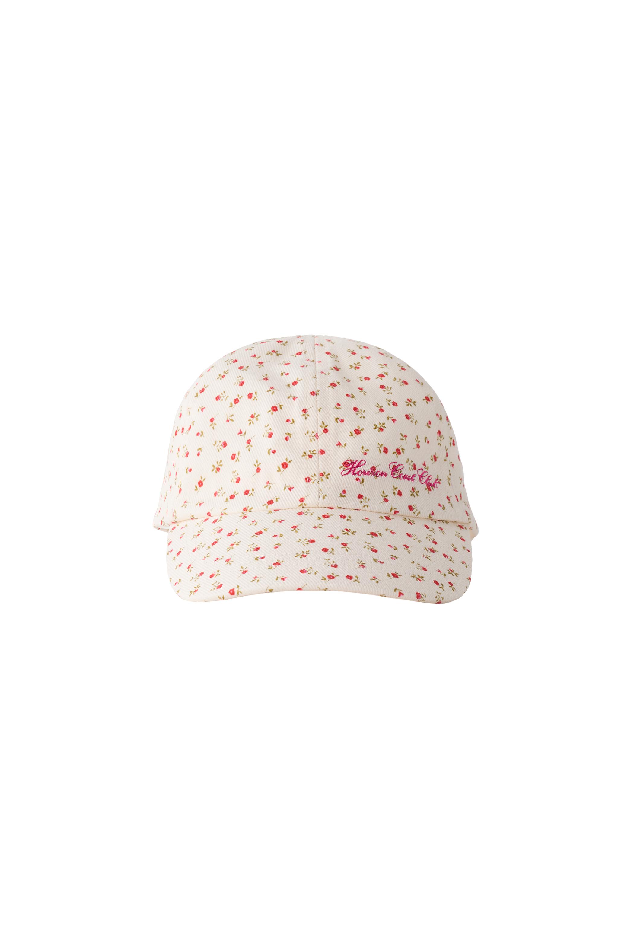 EMBROIDERED TEXT FLORAL CAP - White | ZARA United States