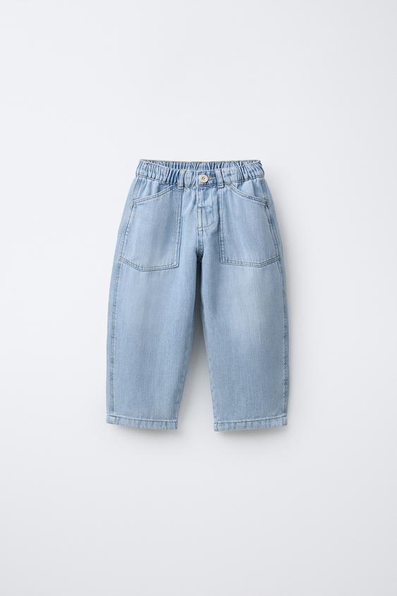 LOOSE-FITTING BAGGY JEANS - Light blue by Zara - Image 0