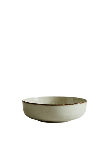 PORCELAIN BOWL WITH ANTIQUE FINISH RIM - Sea green by Zara