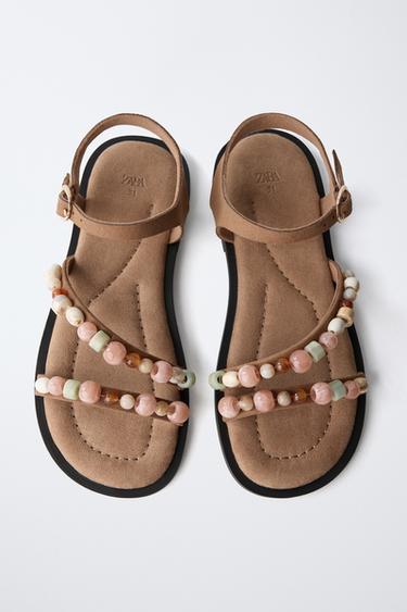 BEADED SANDALS - Brown by Zara - Image 3