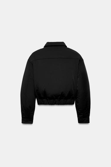 BLOUSON COURT REMBOURRÉ - Noir de Zara - Image 7
