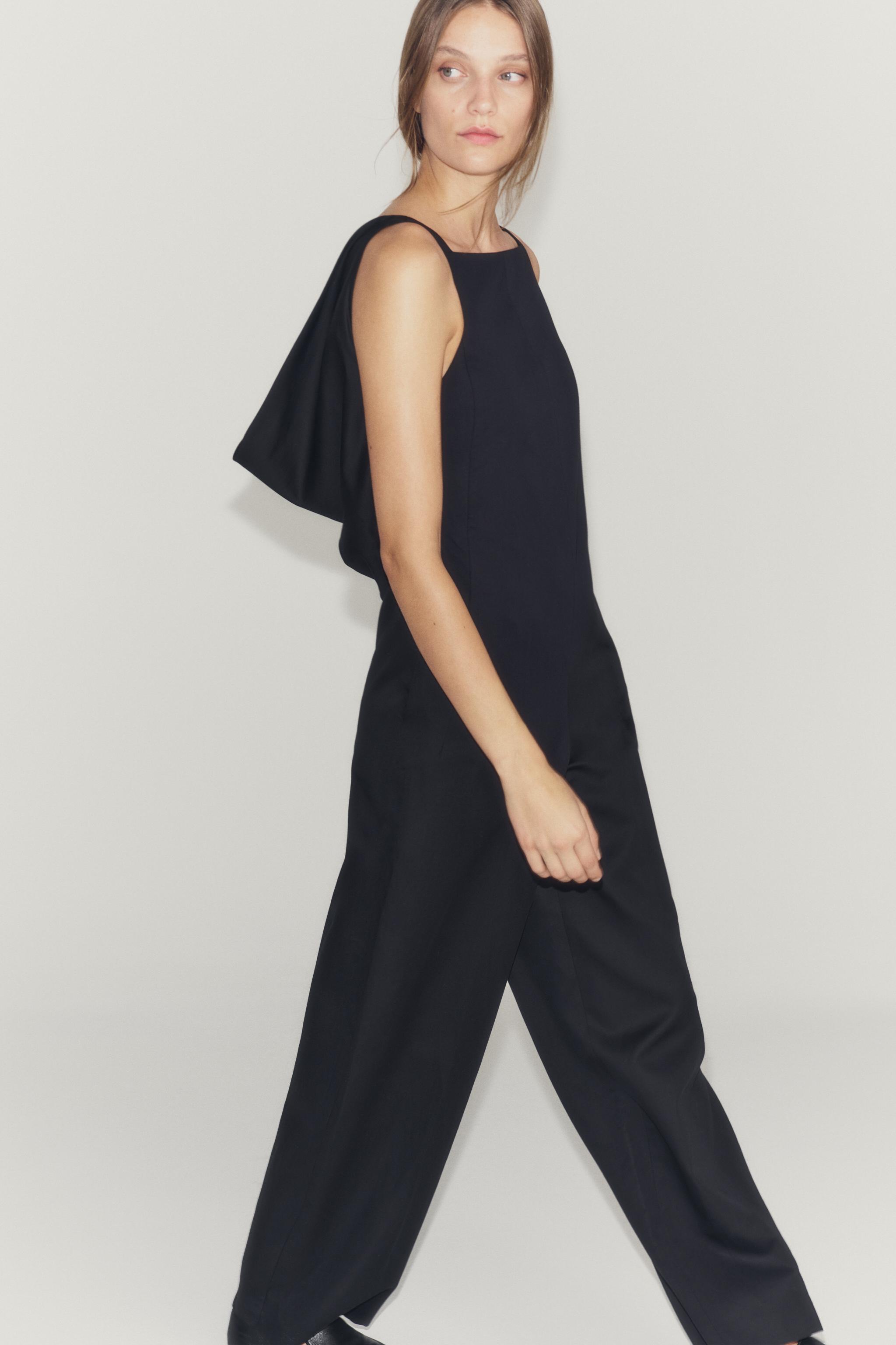 Zara ZW COLLECTION DRAPED BACK JUMPSUIT — фото 6