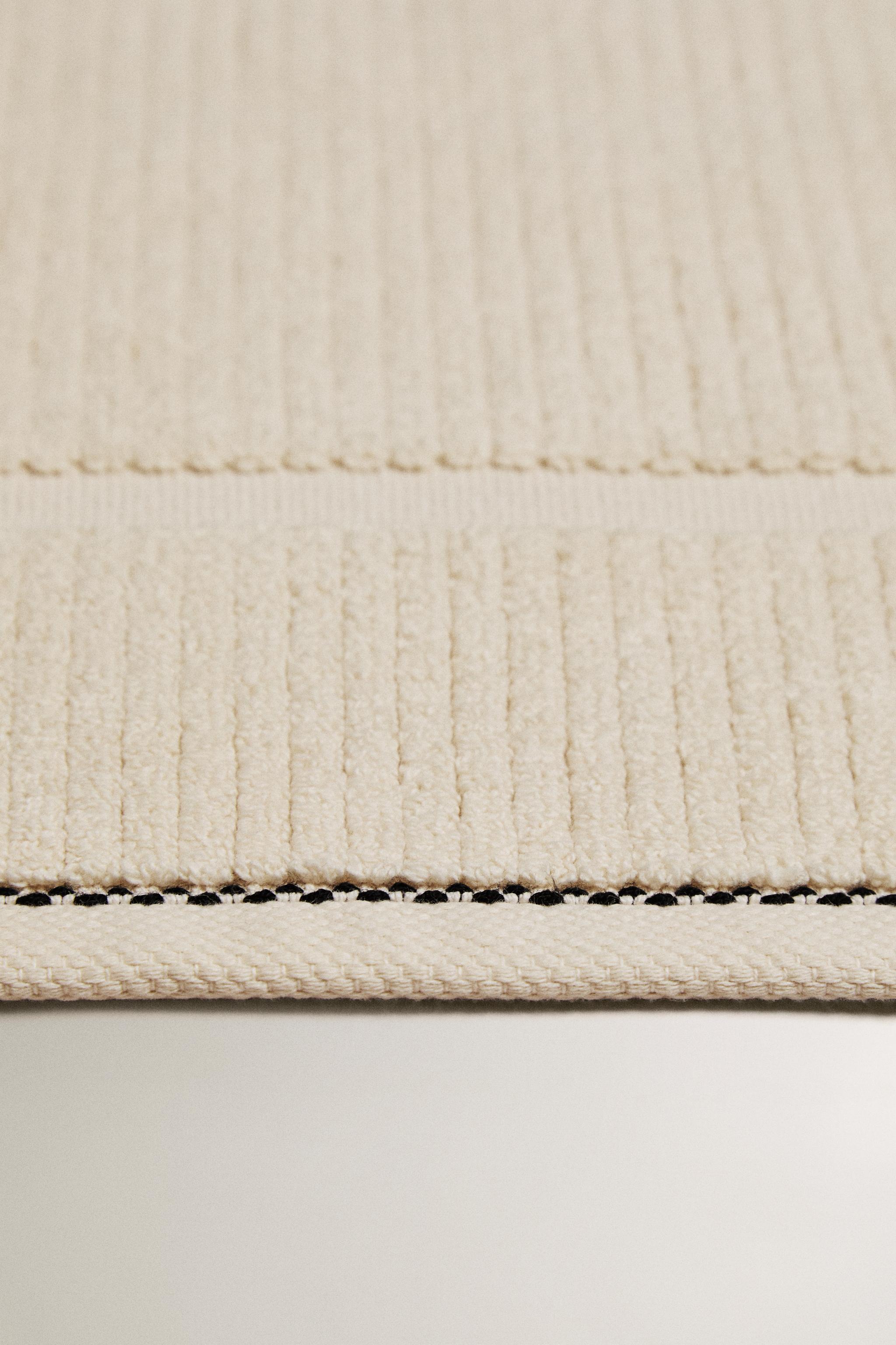 RIBBED TEXTURED BATH MAT — Sand