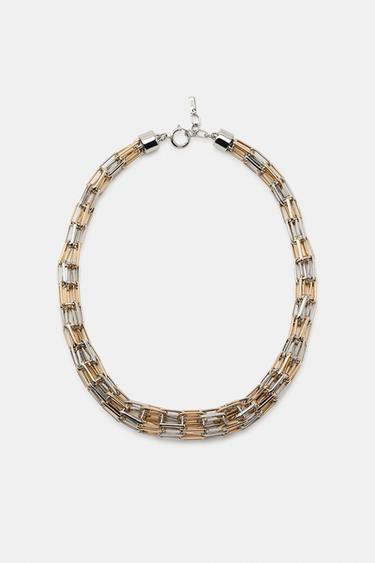 COMBINED LINK NECKLACE — Gold / Silver 2