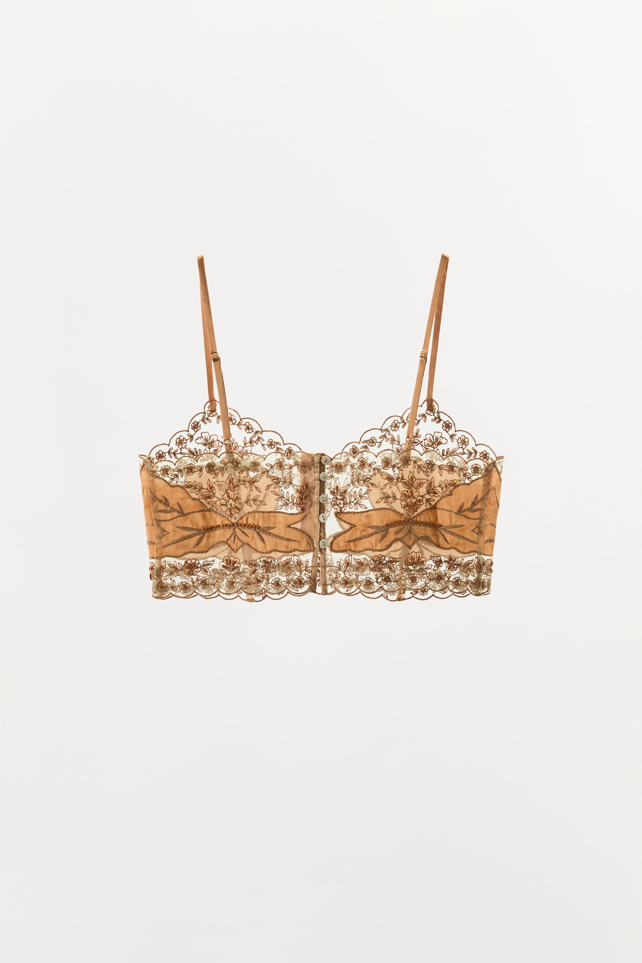 BEADED EMBROIDERED COMBINATION TOP