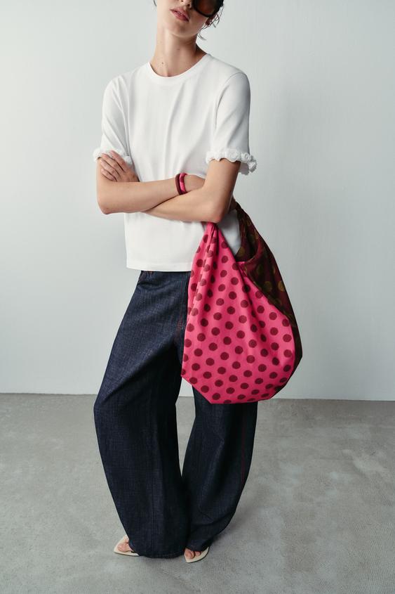 POLKA DOT PRINT MAXI BAG - Pink by Zara - Image 0