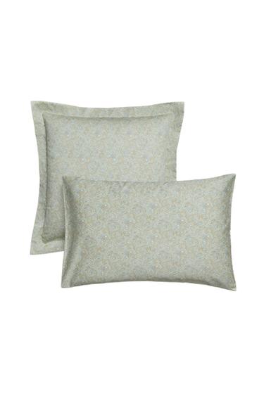 PAISLEY SATEEN PILLOWCASE - Green by Zara