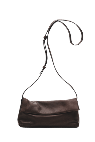 Nappa leather crossbody bag — Brown 1