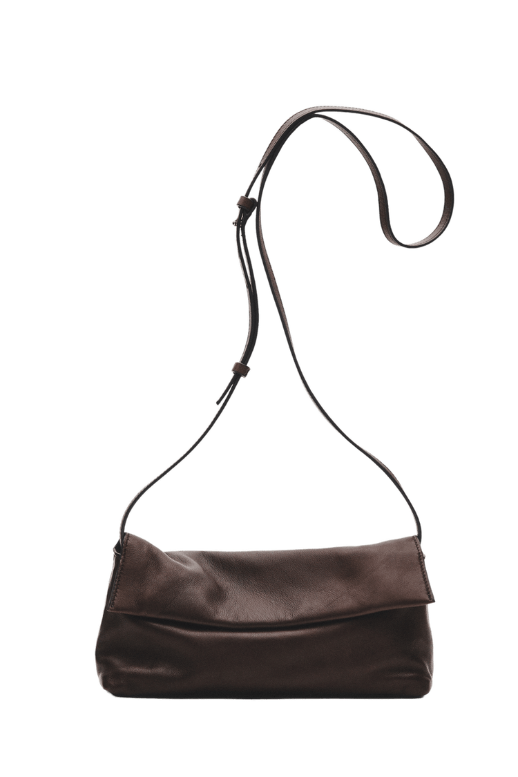 Nappa leather crossbody bag — Brown