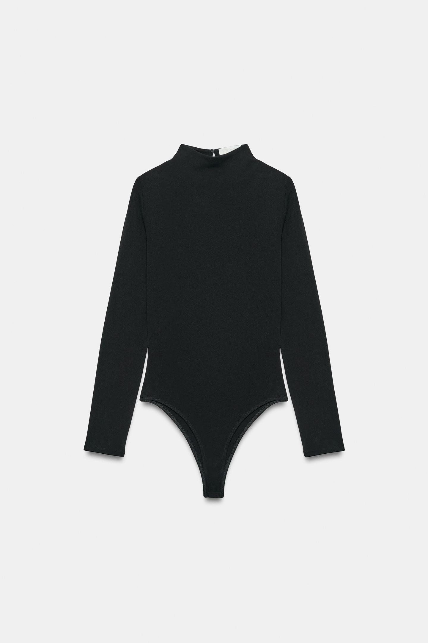 Боди Open — Zara, цвет: Чёрный — фото 4