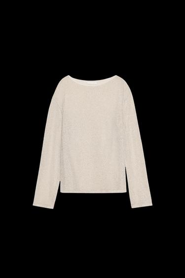CAMISETA RÚSTICA ALGODÓN - Dorado de Zara - Imagen 0