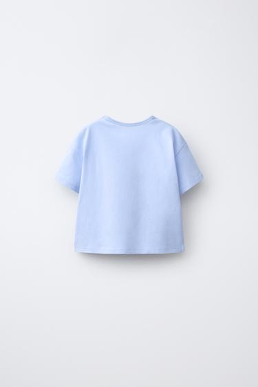 LOT DE DEUX T-SHIRTS IMPRIMÉS - Bleu clair de Zara - Image 2