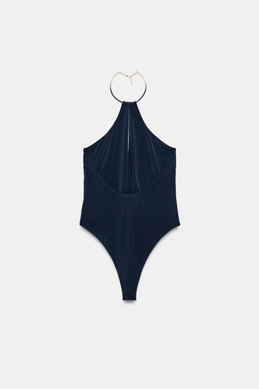 BODY HALTER CHOKER - Bleu marine foncé de Zara - Image 4