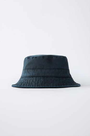 GORRO BOB ENCERADO REVERSIBLE - Azul de Zara